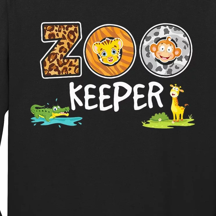 Zookeeper Costume African Savanna Zoo Keeper Animals Lover Long Sleeve Shirt