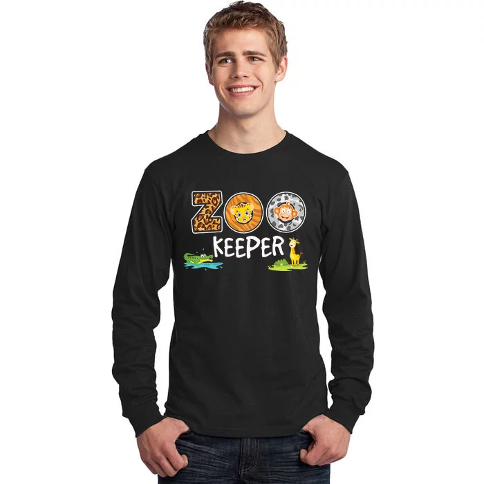 Zookeeper Costume African Savanna Zoo Keeper Animals Lover Tall Long Sleeve T-Shirt