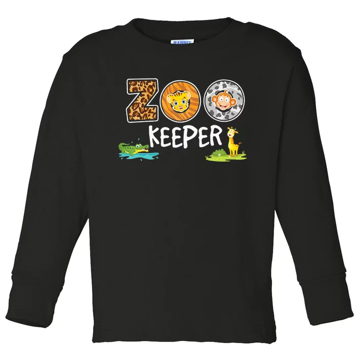 Zookeeper Costume African Savanna Zoo Keeper Animals Lover Toddler Long Sleeve Shirt