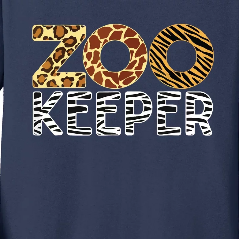 Zookeeper Costume African Animals Zebra Wild Print Savanna Kids Long Sleeve Shirt