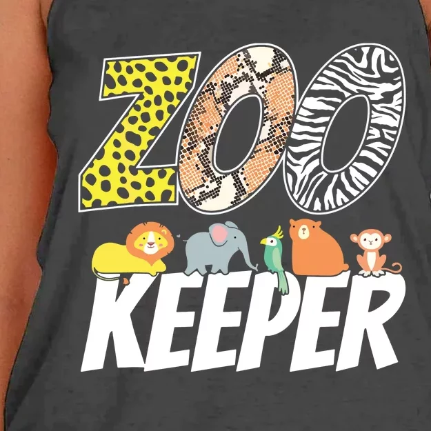 Zookeeper Costume African Savanna Zoo Keeper Animals Lover Women's Knotted Racerback Tank