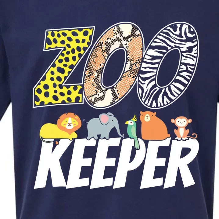 Zookeeper Costume African Savanna Zoo Keeper Animals Lover Sueded Cloud Jersey T-Shirt