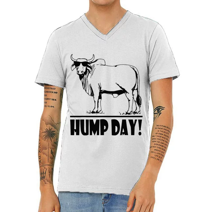 Zebu Cattle Brahma Bulls Funny Hump Day Meme Bovine Meat V-Neck T-Shirt