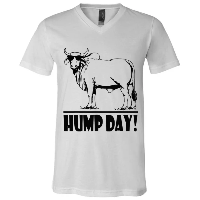 Zebu Cattle Brahma Bulls Funny Hump Day Meme Bovine Meat V-Neck T-Shirt