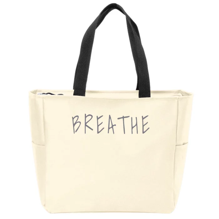 Zen Calm Breathe Yoga Meditation Zip Tote Bag