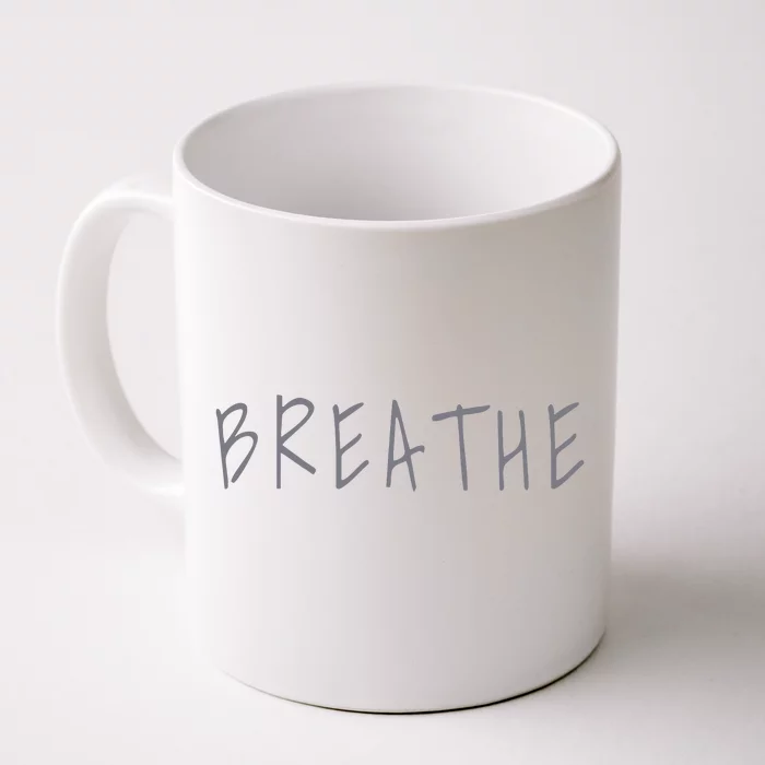 Zen Calm Breathe Yoga Meditation Front & Back Coffee Mug