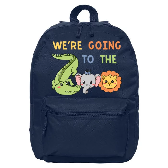 Zoo Crocodile Elephant Lion Animal Park Zookeeper 16 in Basic Backpack