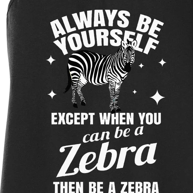 Zebra Costume Gift Zoo Stripes Wildlife Tropic Wilderness Women's Racerback Tank