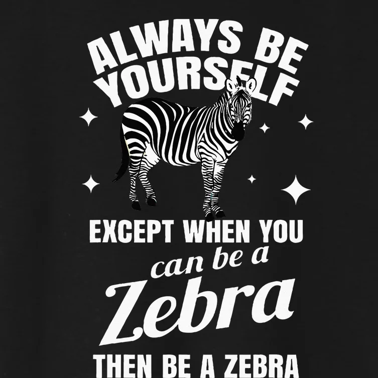 Zebra Costume Gift Zoo Stripes Wildlife Tropic Wilderness Women's Crop Top Tee