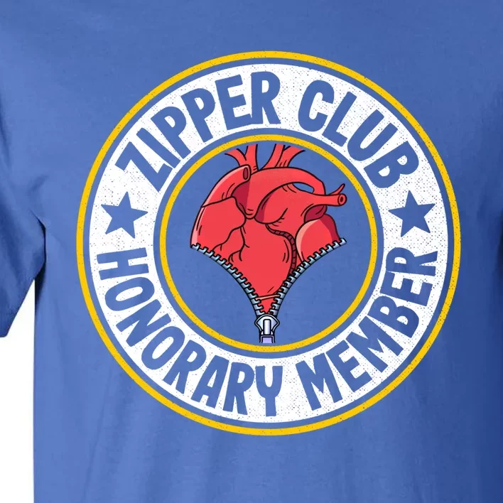 Zipper Club Honorary Member Bypass Open Heart Surgery Gift Tall T-Shirt