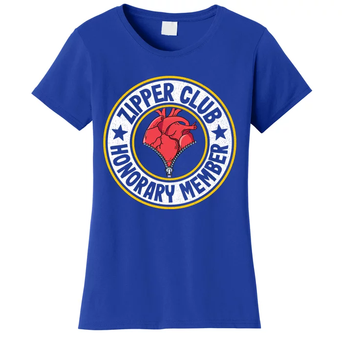 Zipper Club Honorary Member Bypass Open Heart Surgery Gift Women's T-Shirt