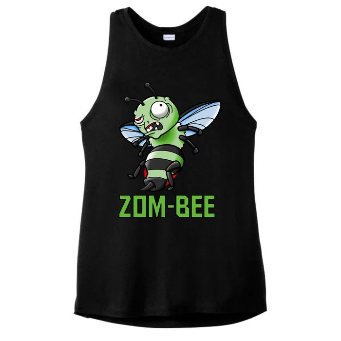 Zombee Cute Halloween Zombie Bee Pun Ladies Tri-Blend Wicking Tank