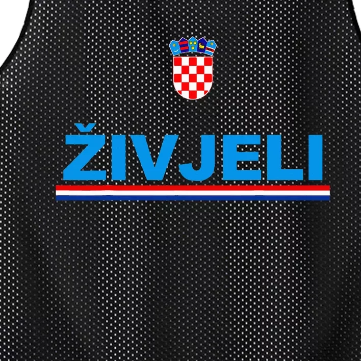 Zivjeli! Cheers In Croatian Funny Croatia Souvenir Mesh Reversible Basketball Jersey Tank