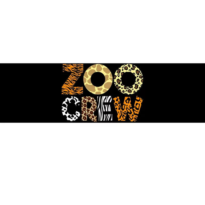 Zoo Crew Leopard Animals Print Zookeeper Zoological Garden Bumper Sticker