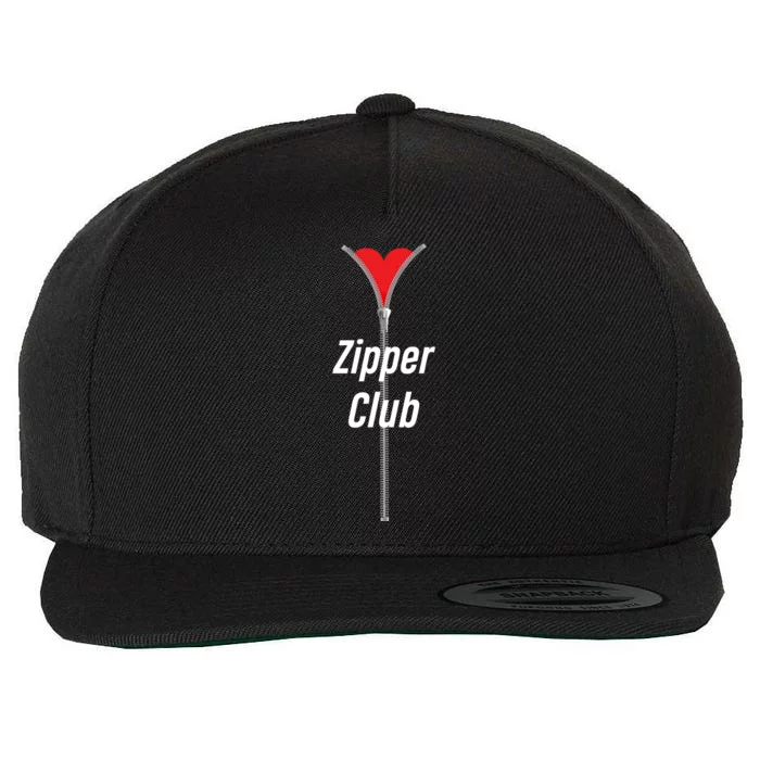 Zipper Club Member Aftermarket Parts Open Heart Surgery Gift Wool Snapback Cap