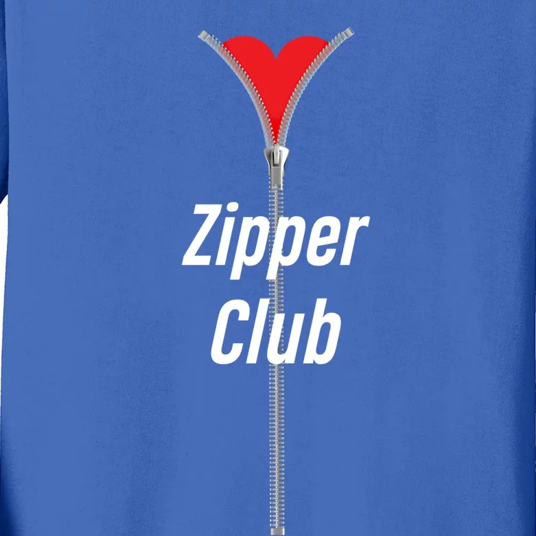 Zipper Club Member Aftermarket Parts Open Heart Surgery Gift Kids Long Sleeve Shirt