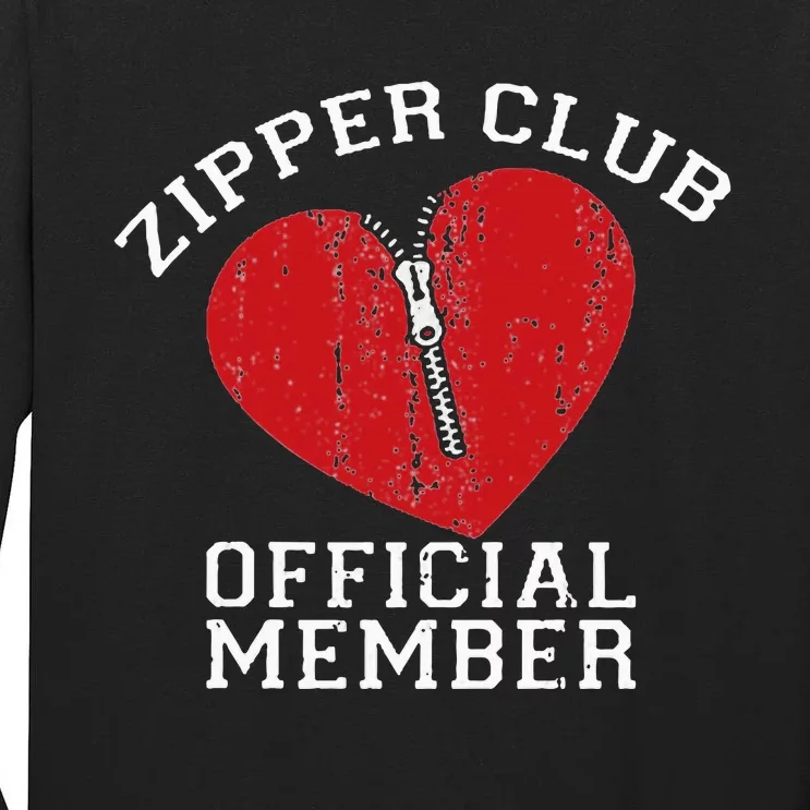 Zipper Club Open Heart Surgery Recovery Novelty Tall Long Sleeve T-Shirt