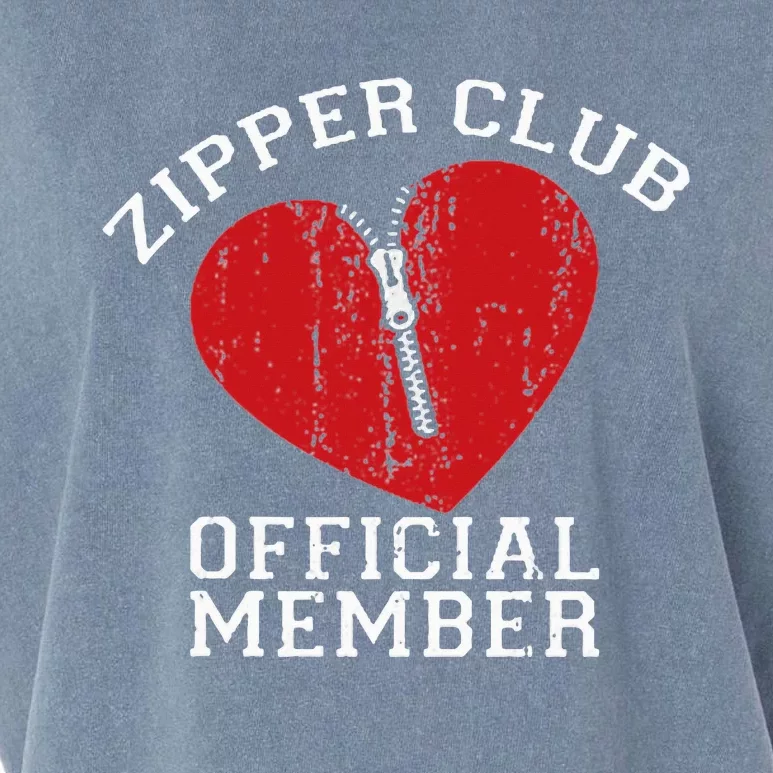 Zipper Club Open Heart Surgery Recovery Novelty Garment-Dyed Women's Muscle Tee