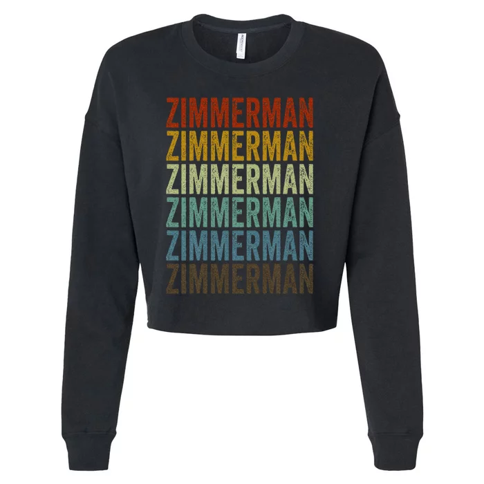 Zimmerman City Retro Cropped Pullover Crew