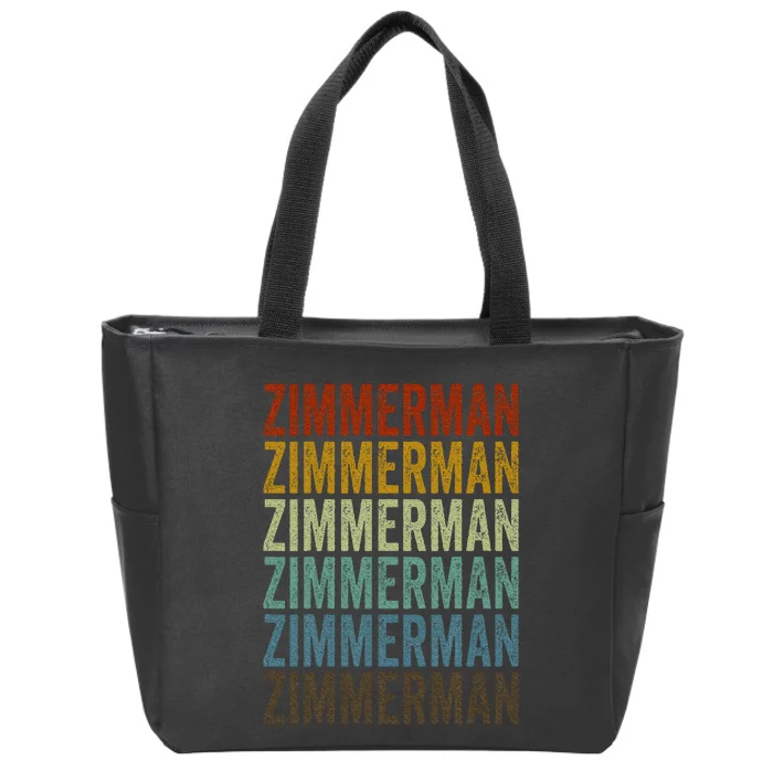 Zimmerman City Retro Zip Tote Bag