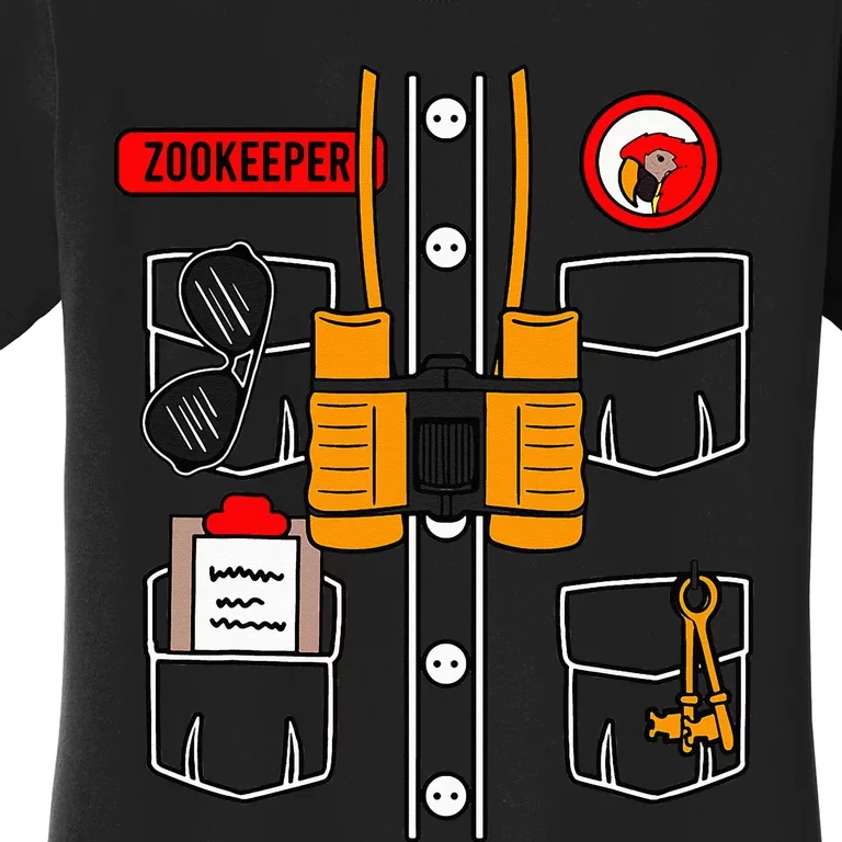 Zookeeper Costume Safari Wildlife Animal Keeper Zoo Gift Women's T-Shirt