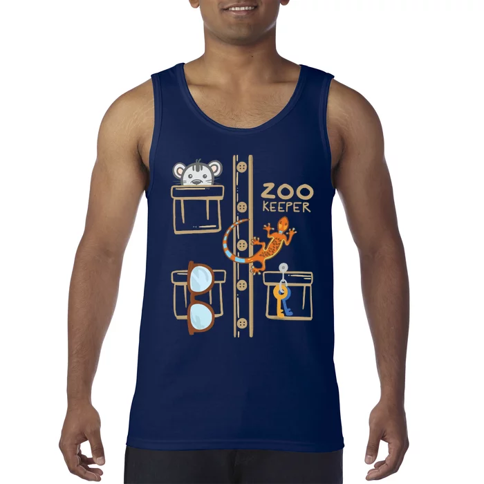 Zookeeper Costume Shirts Halloween Jungle Explorer Tank Top