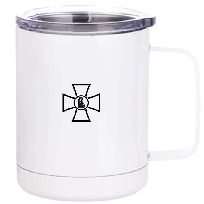 Zelensky Cross Ukrainian St. Javelin Protector Of Ukraine Front & Back 12oz Stainless Steel Tumbler Cup