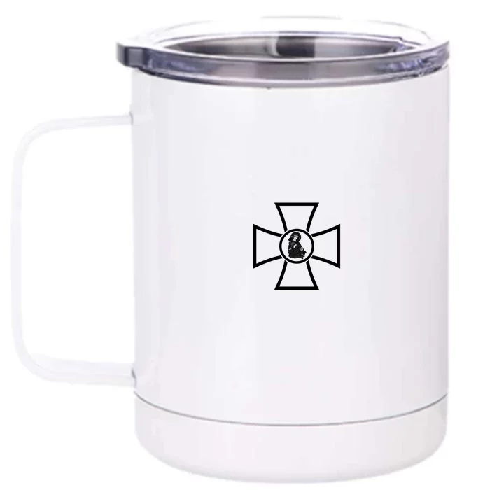 Zelensky Cross Ukrainian St. Javelin Protector Of Ukraine Front & Back 12oz Stainless Steel Tumbler Cup