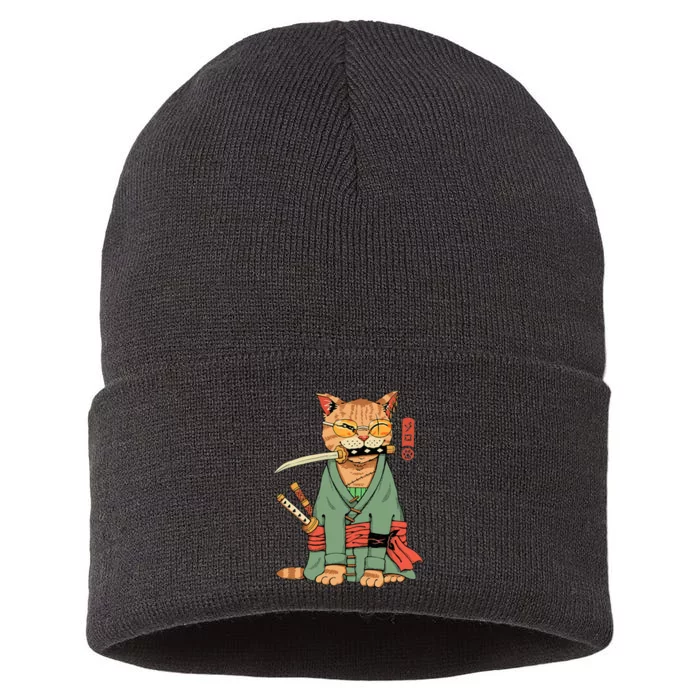 Zoro Cat Warrior Sustainable Knit Beanie