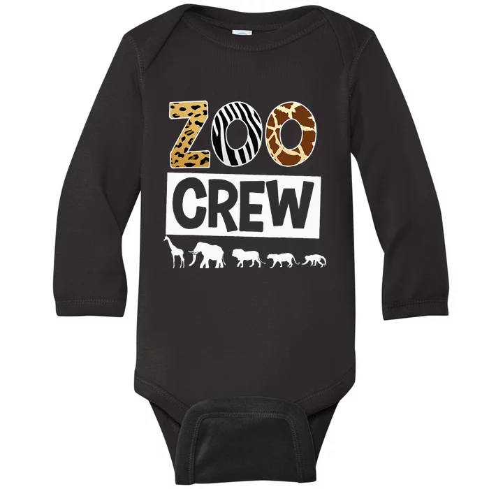 Zoo Crew Zookeeper Safari Wildlife Animal Lover Costume Baby Long Sleeve Bodysuit