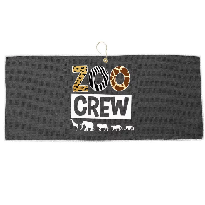 Zoo Crew Zookeeper Safari Wildlife Animal Lover Costume Large Microfiber Waffle Golf Towel