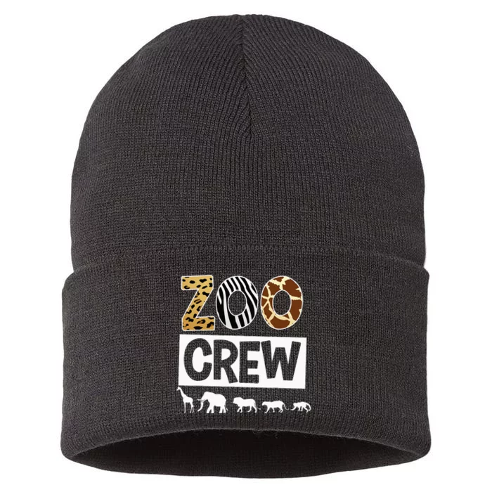 Zoo Crew Zookeeper Safari Wildlife Animal Lover Costume Sustainable Knit Beanie