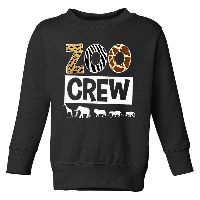 Zoo Crew Zookeeper Safari Wildlife Animal Lover Costume Toddler Sweatshirt