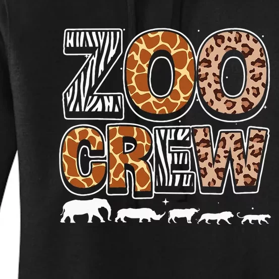 Zoo Crew Zookeeper Costume Wild Print African Animal Keeper Women's Pullover Hoodie