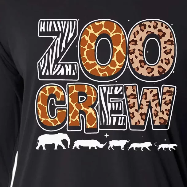 Zoo Crew Zookeeper Costume Wild Print African Animal Keeper Cooling Performance Long Sleeve Crew