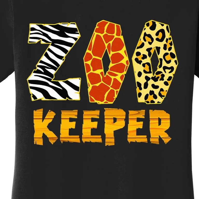 Zookeeper Costume Zoo Keeper African Safari Trip Zebra Women's T-Shirt