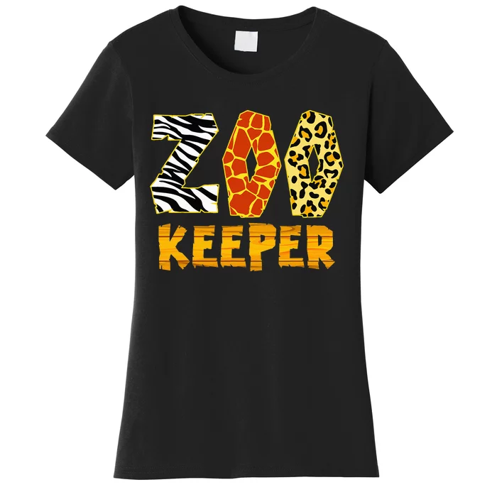 Zookeeper Costume Zoo Keeper African Safari Trip Zebra Women's T-Shirt