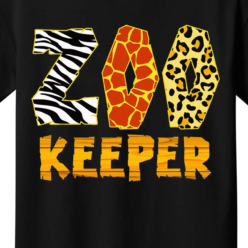 Zookeeper Costume Zoo Keeper African Safari Trip Zebra Kids T-Shirt