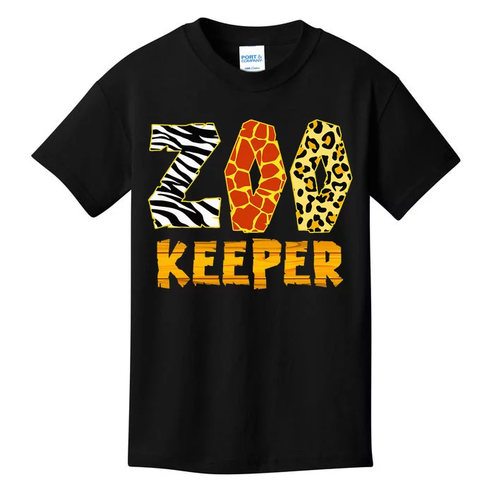 Zookeeper Costume Zoo Keeper African Safari Trip Zebra Kids T-Shirt