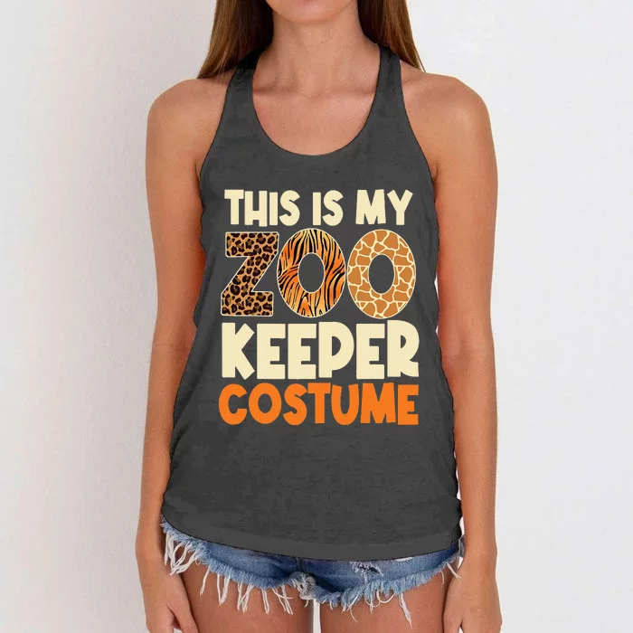 Zookeeper Costume Zoogoer Zoo Garden Animal Lover Keeper Women's Knotted Racerback Tank