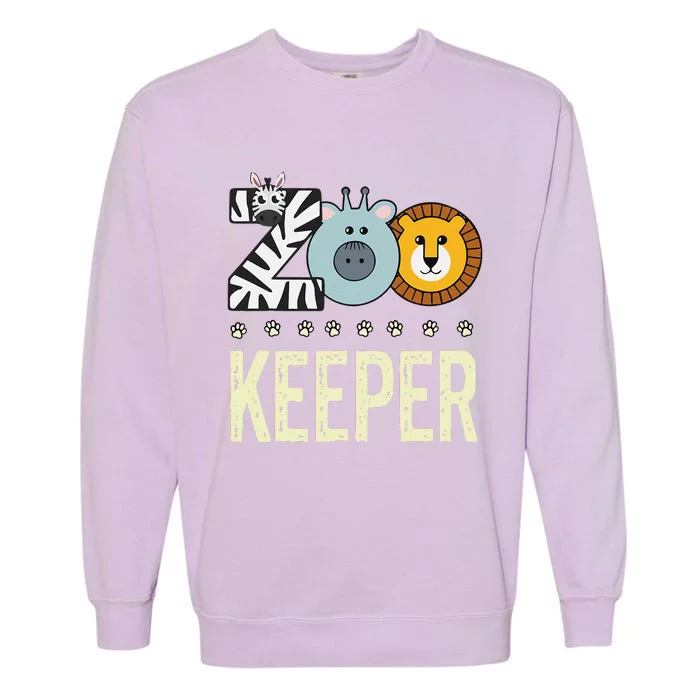 Zookeeper Costume Zoo Animal Safari Zoo Keeper Garment-Dyed Sweatshirt