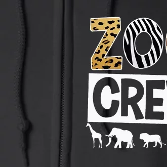 Zoo Crew Zookeeper Safari Wildlife Animal Lover Costume Full Zip Hoodie