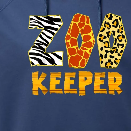 Zookeeper Costume Zoo Keeper African Safari Trip Zebra Performance Fleece Hoodie