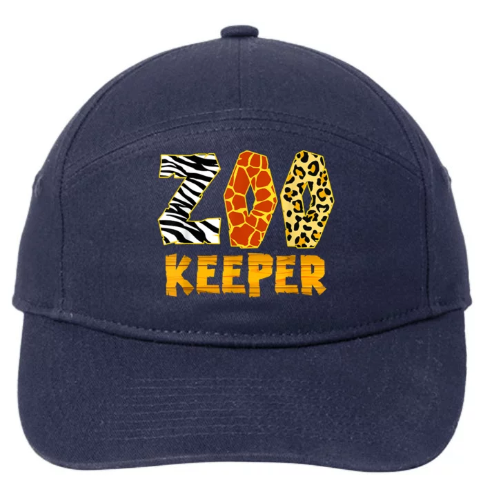 Zookeeper Costume Zoo Keeper African Safari Trip Zebra 7-Panel Snapback Hat