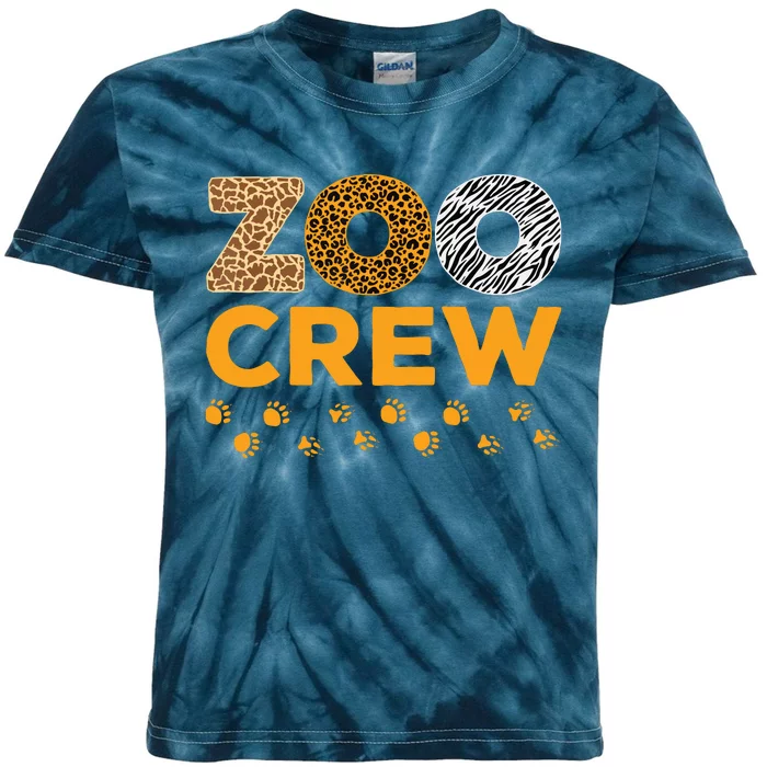 Zoo Crew Zookeeper Costume Safari Wildlife Animal Lover Kids Tie-Dye T-Shirt