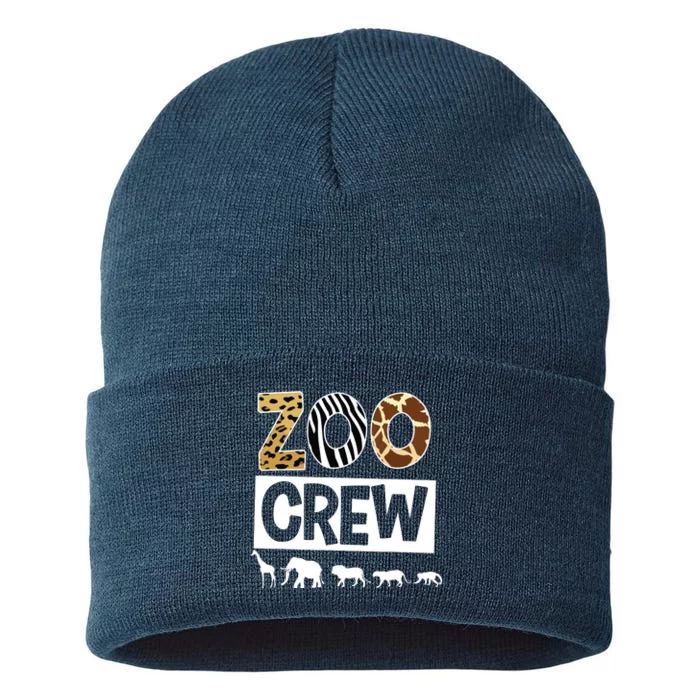 Zoo Crew Zookeeper Safari Wildlife Animal Lover Costume Sustainable Knit Beanie