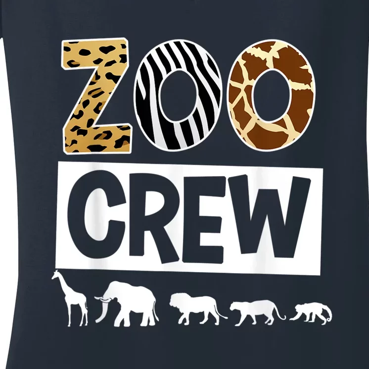 Zoo Crew Zookeeper Safari Wildlife Animal Lover Costume Women's V-Neck T-Shirt