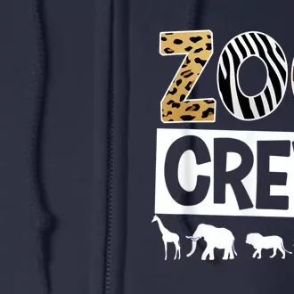 Zoo Crew Zookeeper Safari Wildlife Animal Lover Costume Full Zip Hoodie