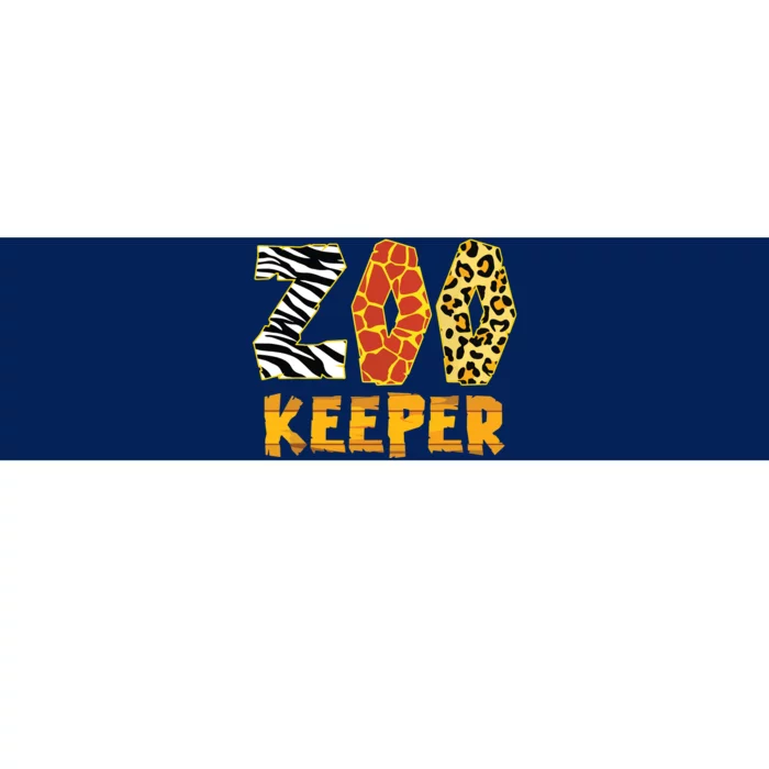 Zookeeper Costume Zebra Wild Print African Animal Keeper Bumper Sticker