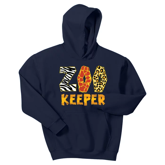 Zookeeper Costume Zebra Wild Print African Animal Keeper Kids Hoodie